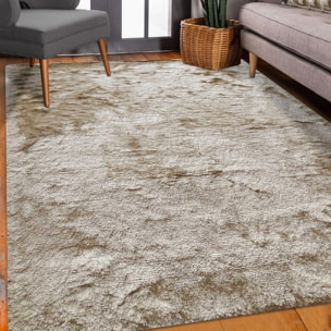 Tapis shaggy fait main motif uni MOODIL