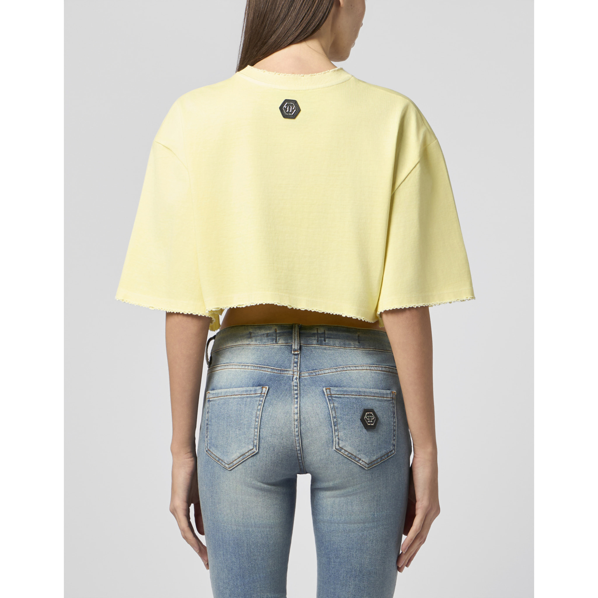 PHILIPP PLEIN Cropped T-Shirt Cannes Tennis Club