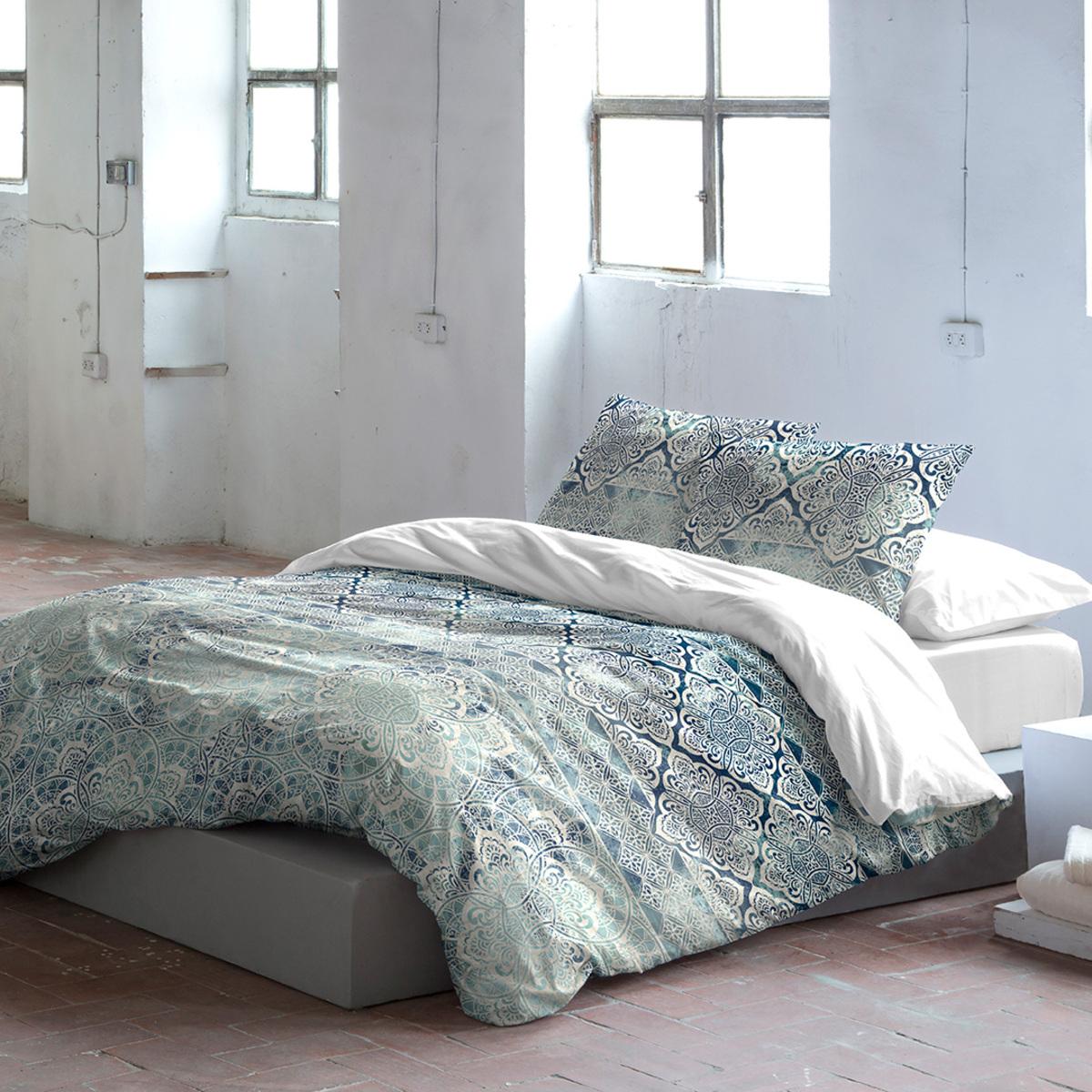 Housse de couette en coton ALAIN - blue - vendue seule