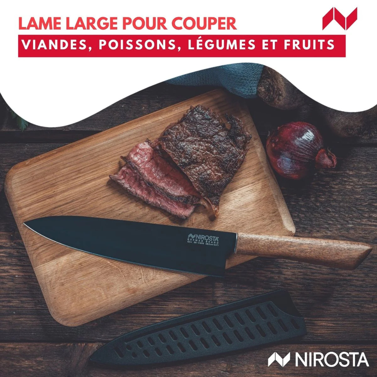 Couteau de chef 33 cm Nirosta Flow