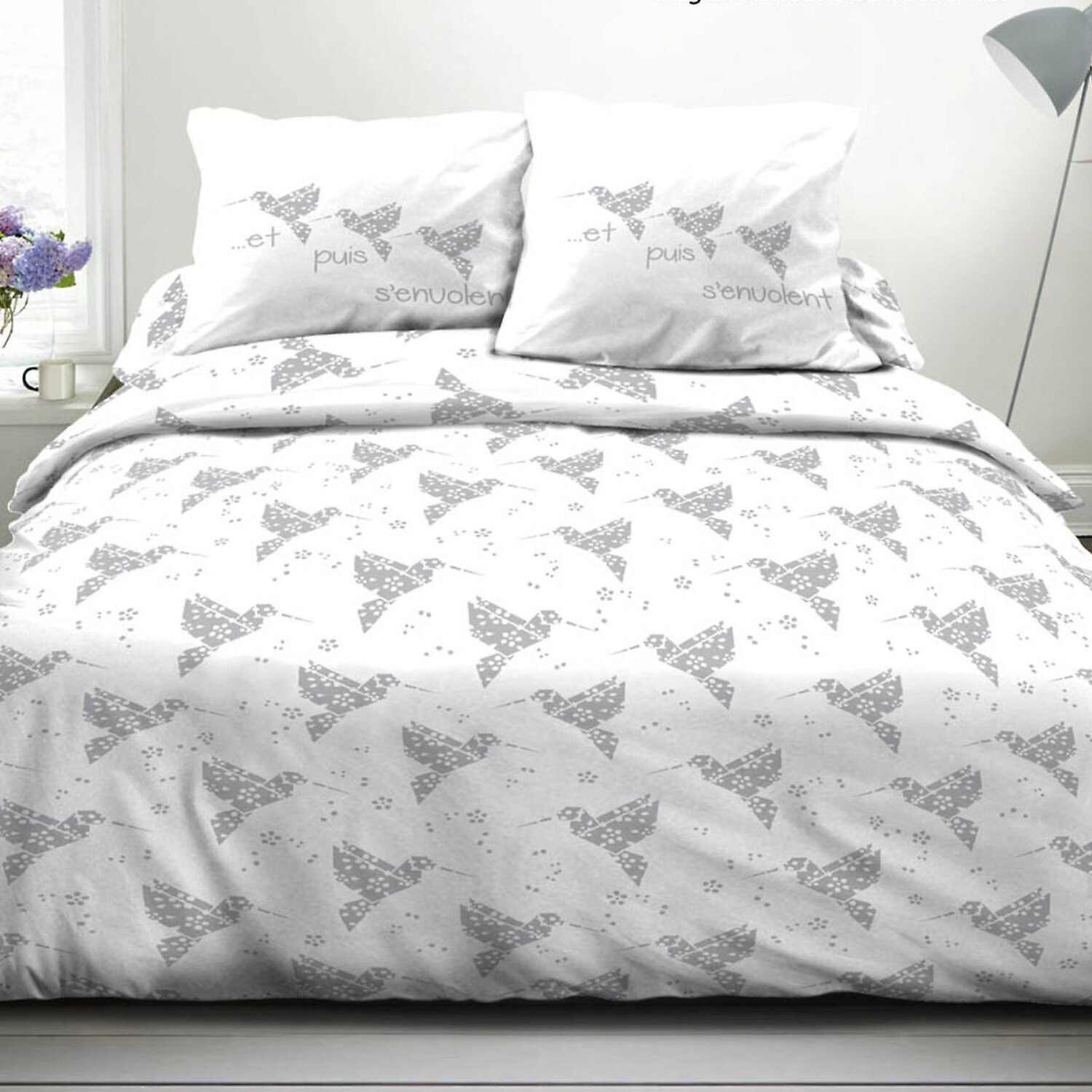 Parure housse de couette 3pcs 100% coton 57fils origasie