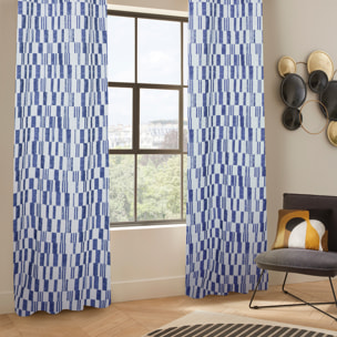 Rideau "Leyna" jacquard bleu indigo 140x260cm