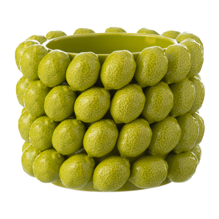 J-Line cache-pot Citron Vert - céramique - orange - medium - Ø 25 cm