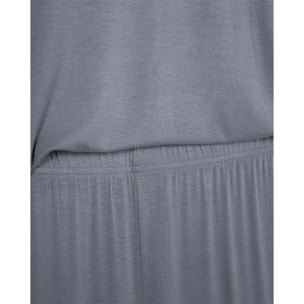 Pijama largo viscosa índigo
