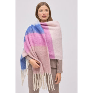 Sciarpa a righe rosa