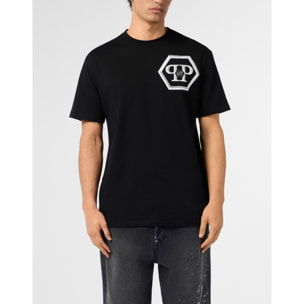 PHILIPP PLEIN Round Neck T-Shirt Lines Hexagon