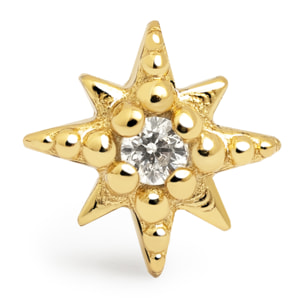 Orecchino Stella  Argento Placcato Oro