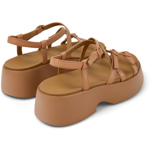 Sandalias - CAMPER Tasha - Beige - Cuero liso