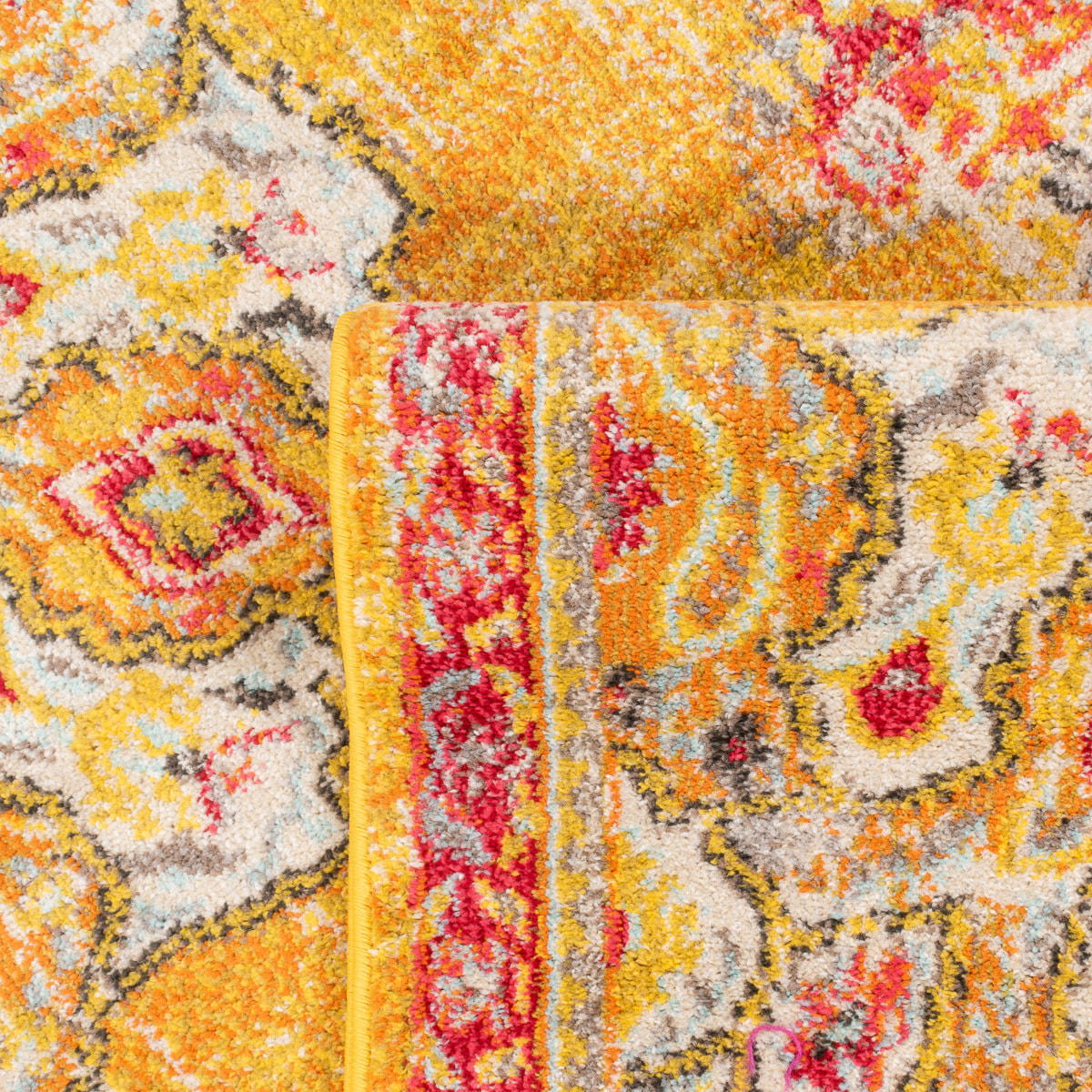 Anatolia - Tapis de salon vintage, jaune