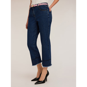 Motivi - Jeans cropped kick flare - Blu