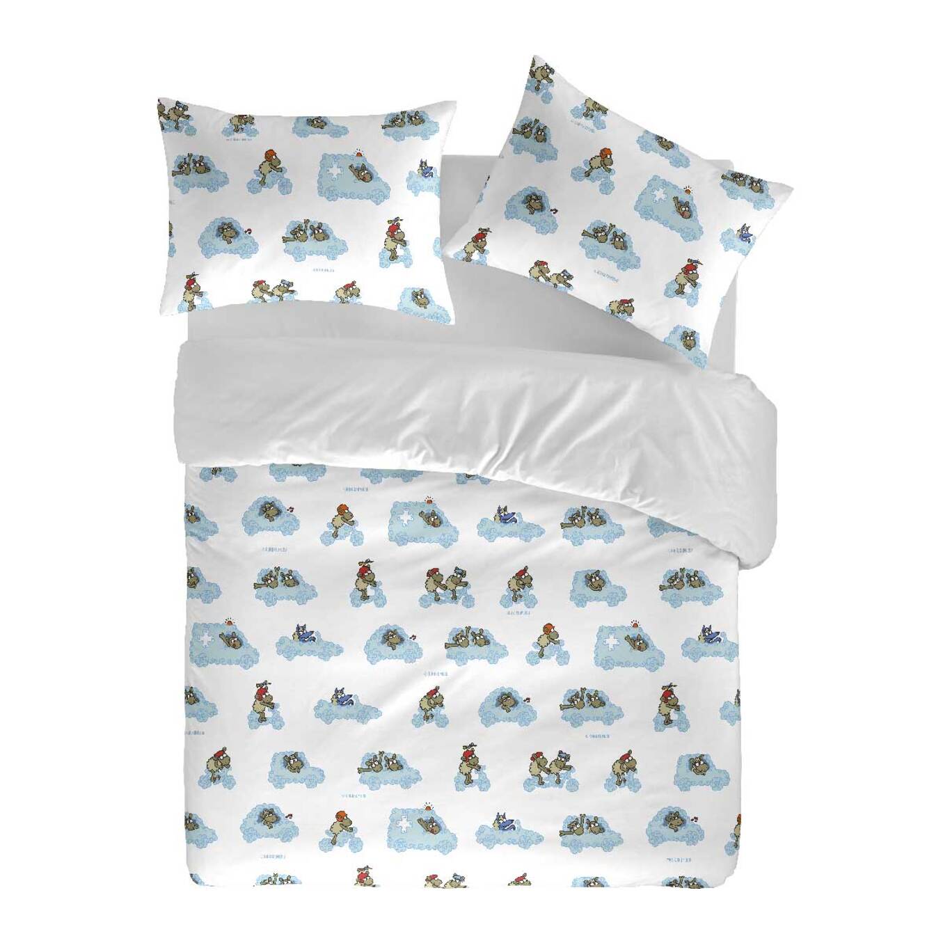 Funda nórdica reversible EDICULOS - 100% algodón - 144 hilos -