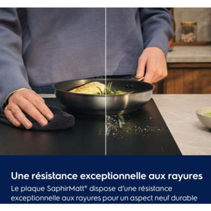 Plaque induction ELECTROLUX EIS87553IZ SaphirMatt 80cm Anti-rayures et Zone Flex