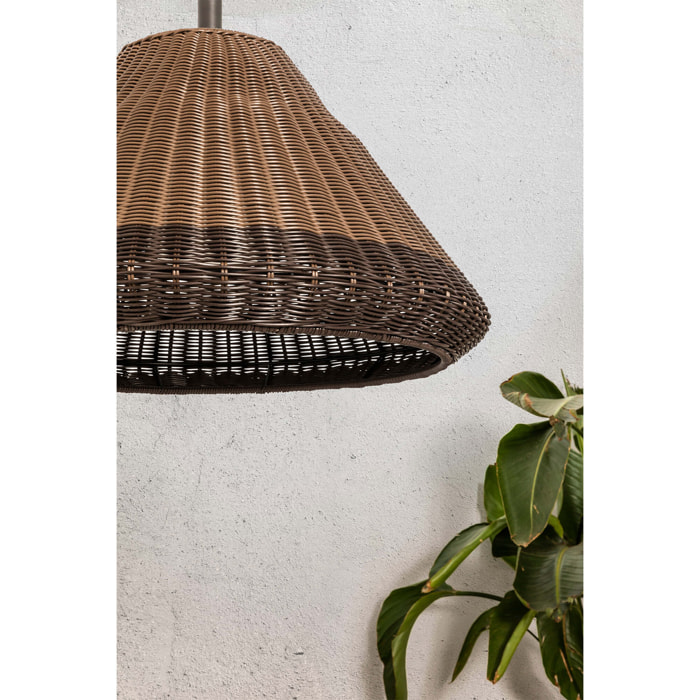 SAIGON OUT Lampada sospensione grigia/marrone W70 cone cap