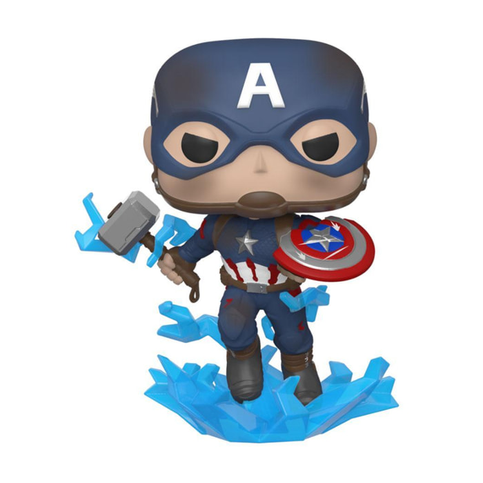 Avengers Endgame Funko Pop Vinile Figura Captain America Con Scudo Rotto 9 cm