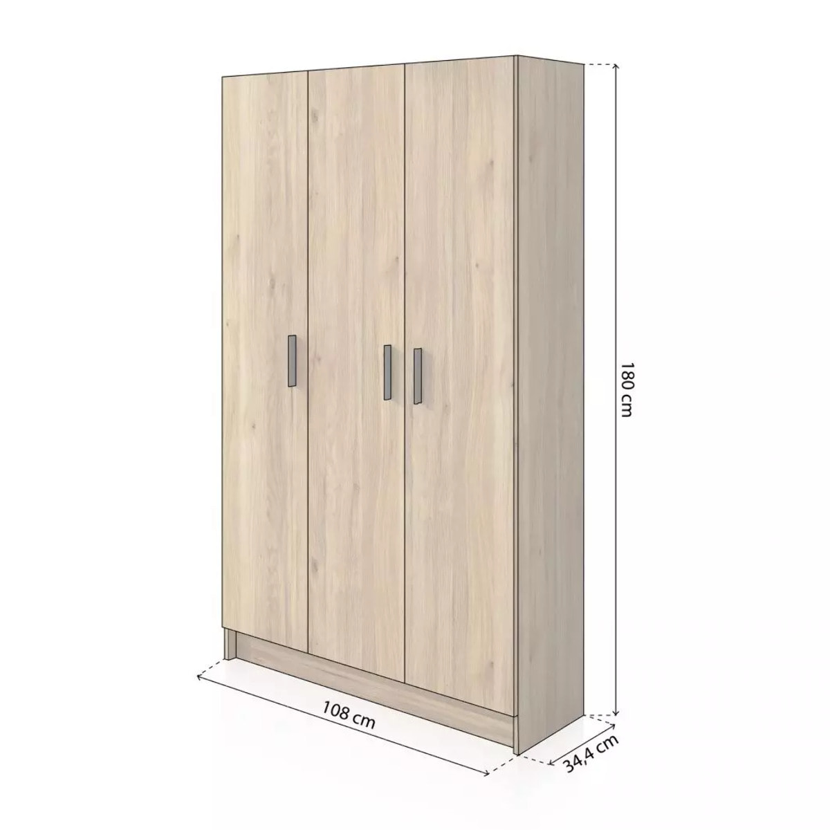 Armario Multi Useful SH 110 3 Puertas Roble Alpine