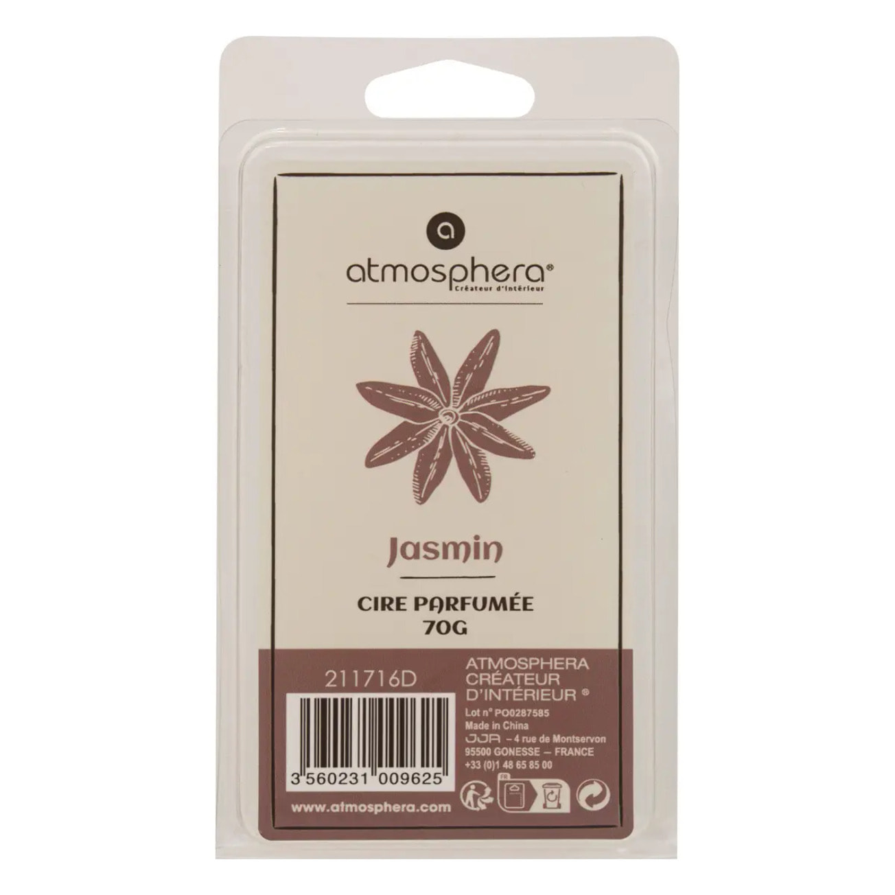 Cire parfumée Laura ivoire L5,5xp2xH10,2cm