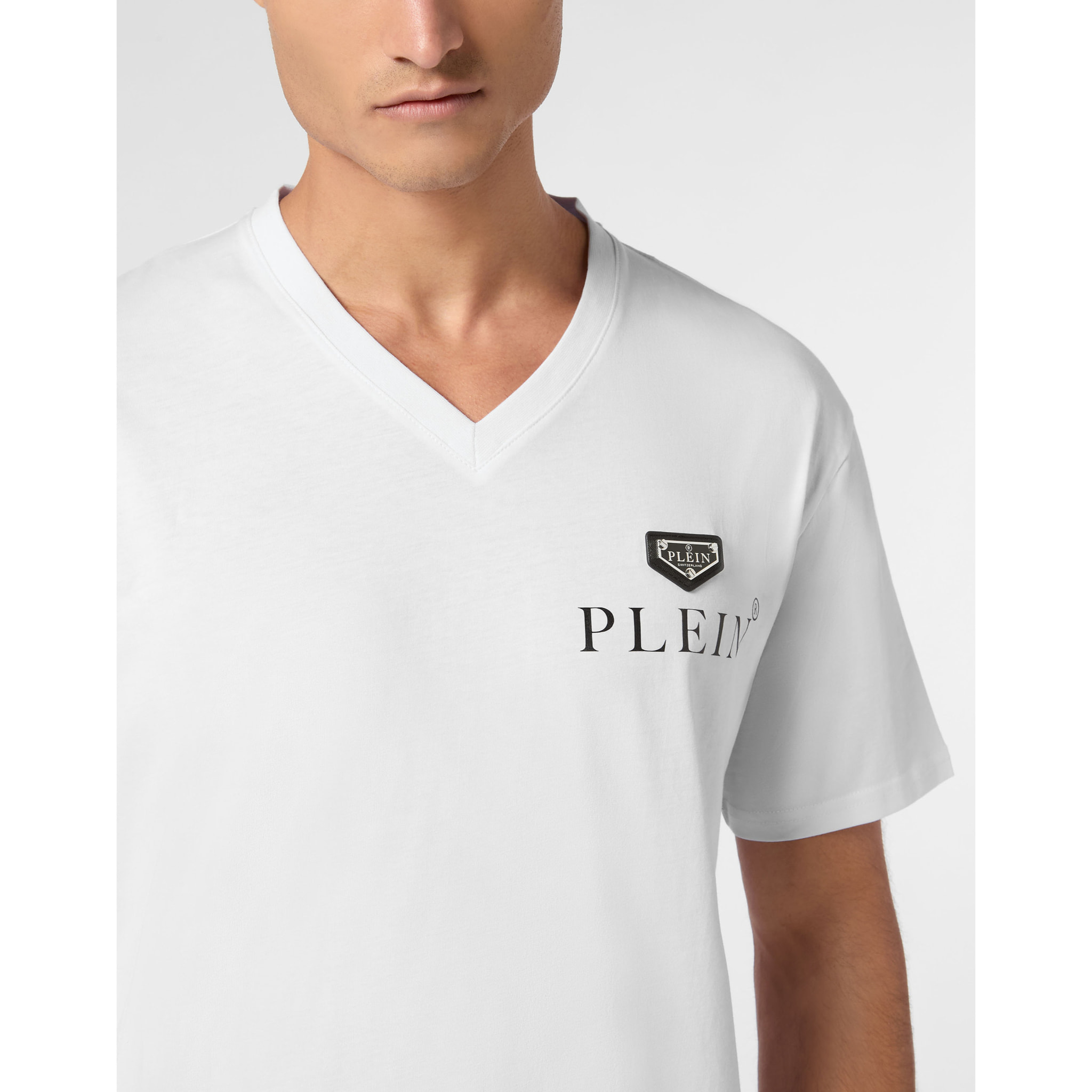 PHILIPP PLEIN T-shirt con scollo a V a maniche corte