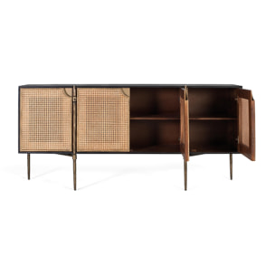 Aparador de Madera de Mango Estilo Contemporáneo Artesanal