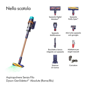 Aspirapolvere senza filo Dyson Gen5detectᵀᴹ Absolute (rame/blu) | Nuovo