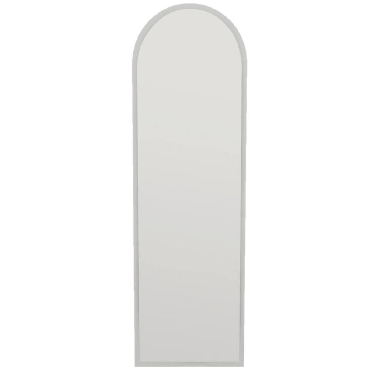 Specchio Dpolon, Specchiera, Articolo d'arredo a muro, Decorazione con specchio, 50x2h160 cm, Bianco