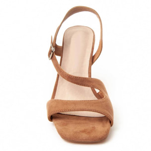 Sandalias De Tacón - Marron - Altura: 8 cm