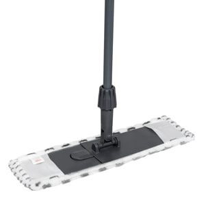 Balai télescopique microfibre gris H120cm