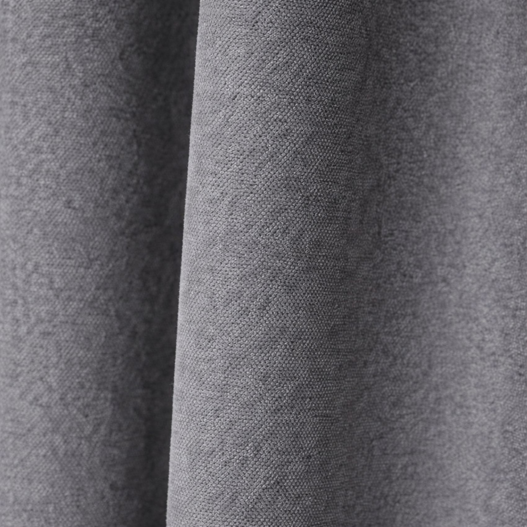 Rideau thermique phonique et semi occultant à galons fronceurs KONFOR - Gris anthracite