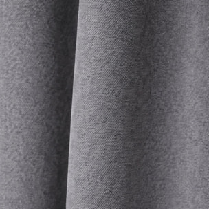 Rideau thermique phonique et semi occultant à galons fronceurs KONFOR - Gris anthracite