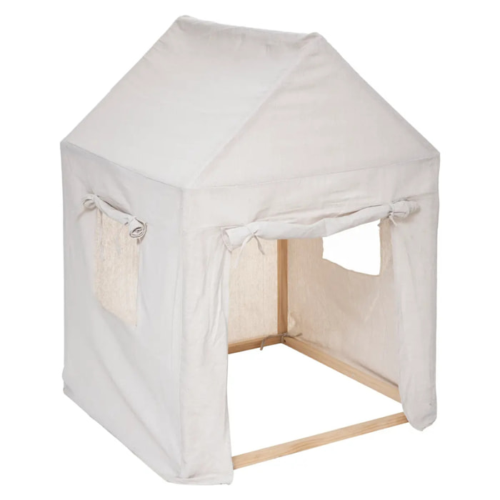 Cabane pour enfant toile Safari 77x115cm pin