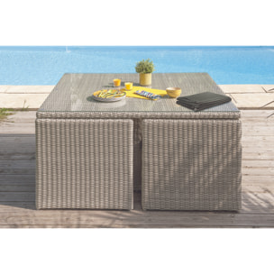 OCEANE-LUNCH - Housse de protection pour table de jardin en polyester