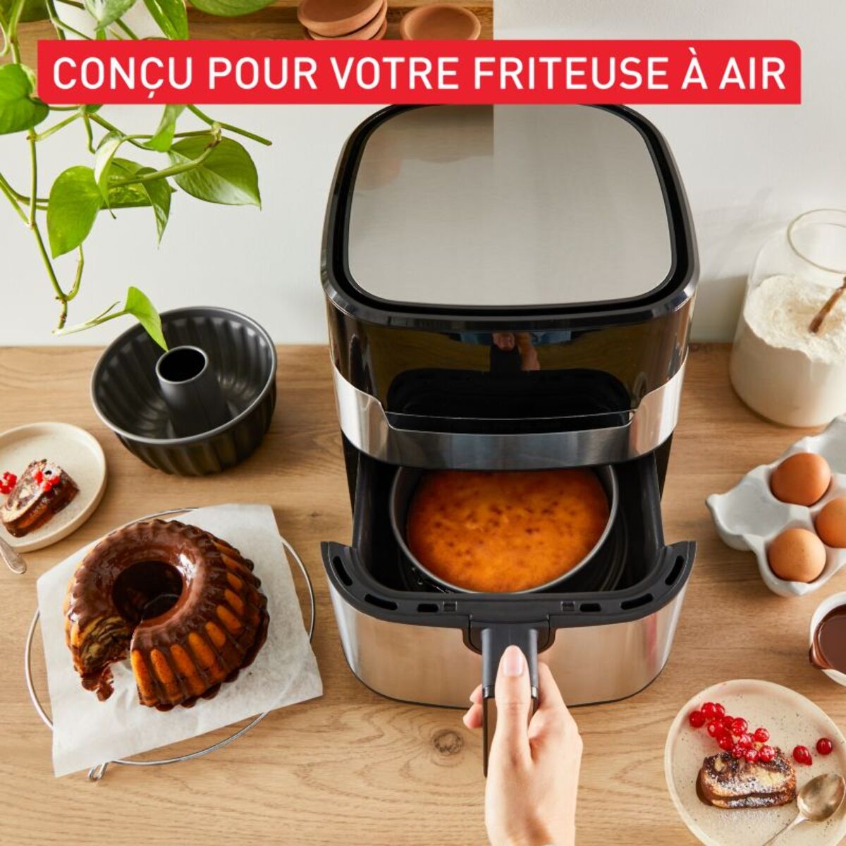 Moule à cake TEFAL 2 moules Delice Black Airfryer