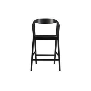 Tabourets de bar scandinaves en bois noir H66.5 cm (lot de 2) BAHIA