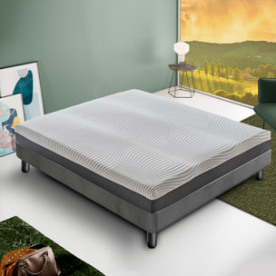 Materasso 100x200 Molle insacchettate e Memory Foam - Sfoderabile - Alto 20 cm - 9 Zone