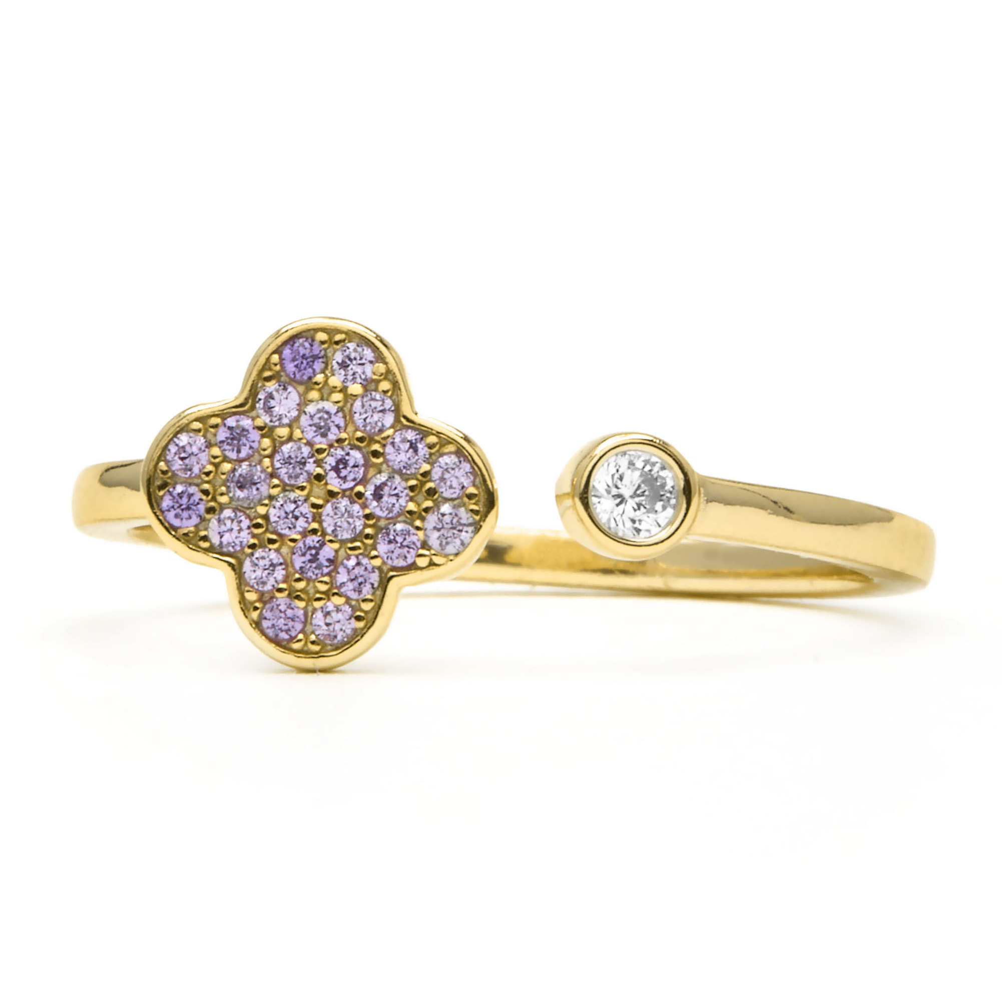 Anillo Alsion acabado oro amarillo 18k