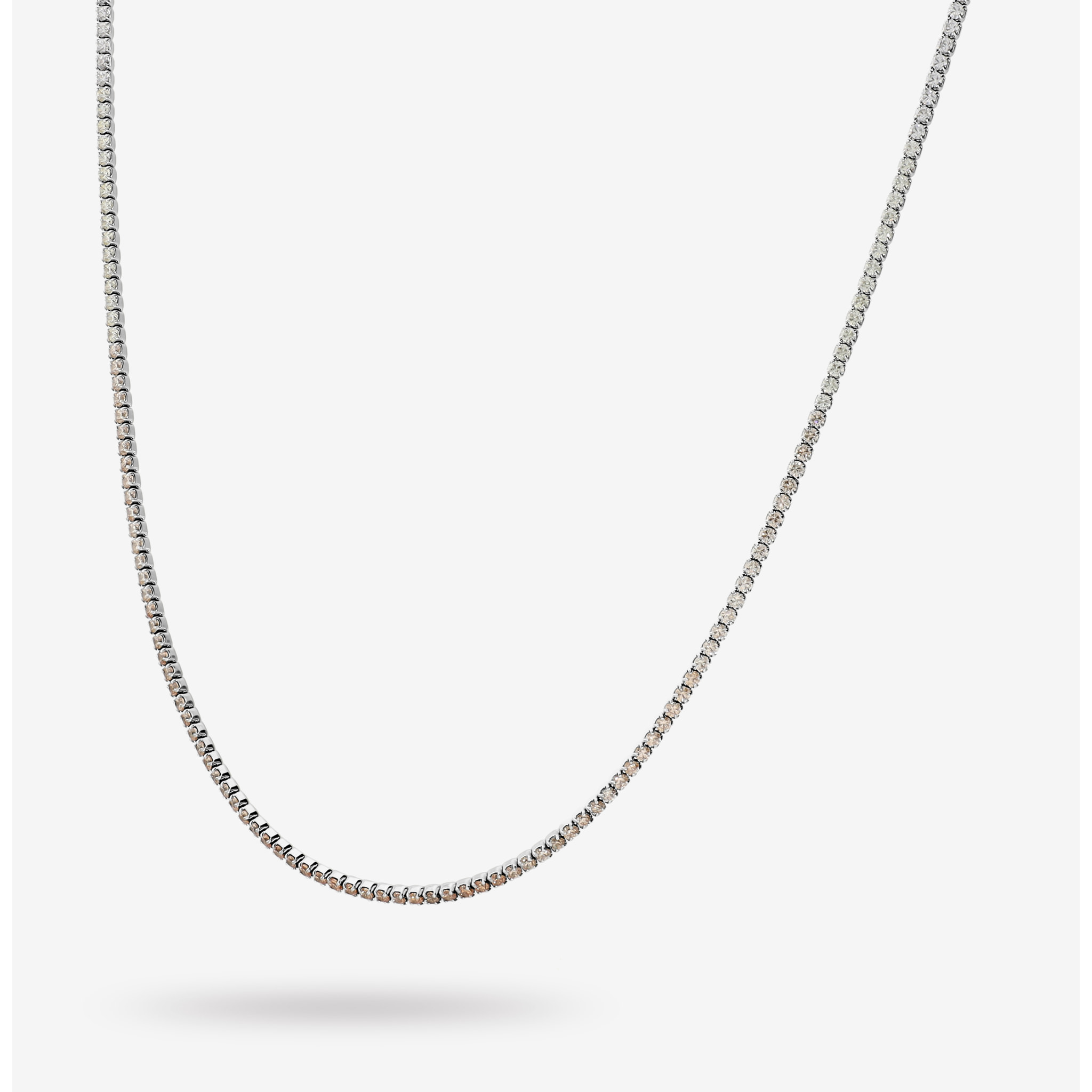 Collana Tennis con Cubic Zirconia Champagne 1.5mm