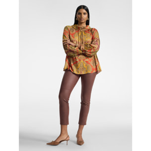 Elena Mirò - Blusa in viscosa stampata - Arancione