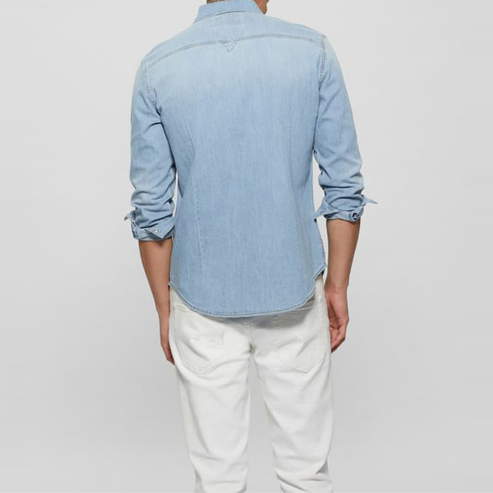 Chemise Truckee - coupe slim - coton - bleu denim
