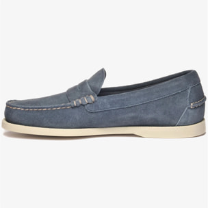 Sebago - Docksides Uomo Blu - Dan Boat Flesh Out