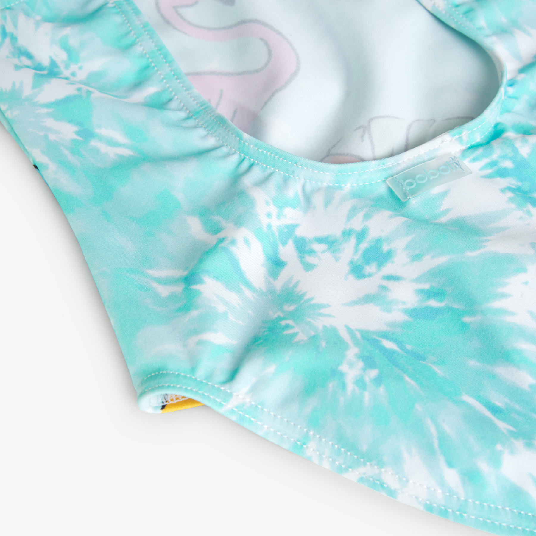 Bañador estampado niña, algodón, estampado, azul claro