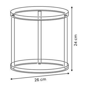 Plateau rotatif 2 niveaux Selena D24cm