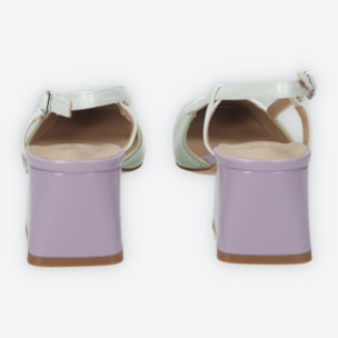 Décolleté sling back Donna Tata Italia Verde