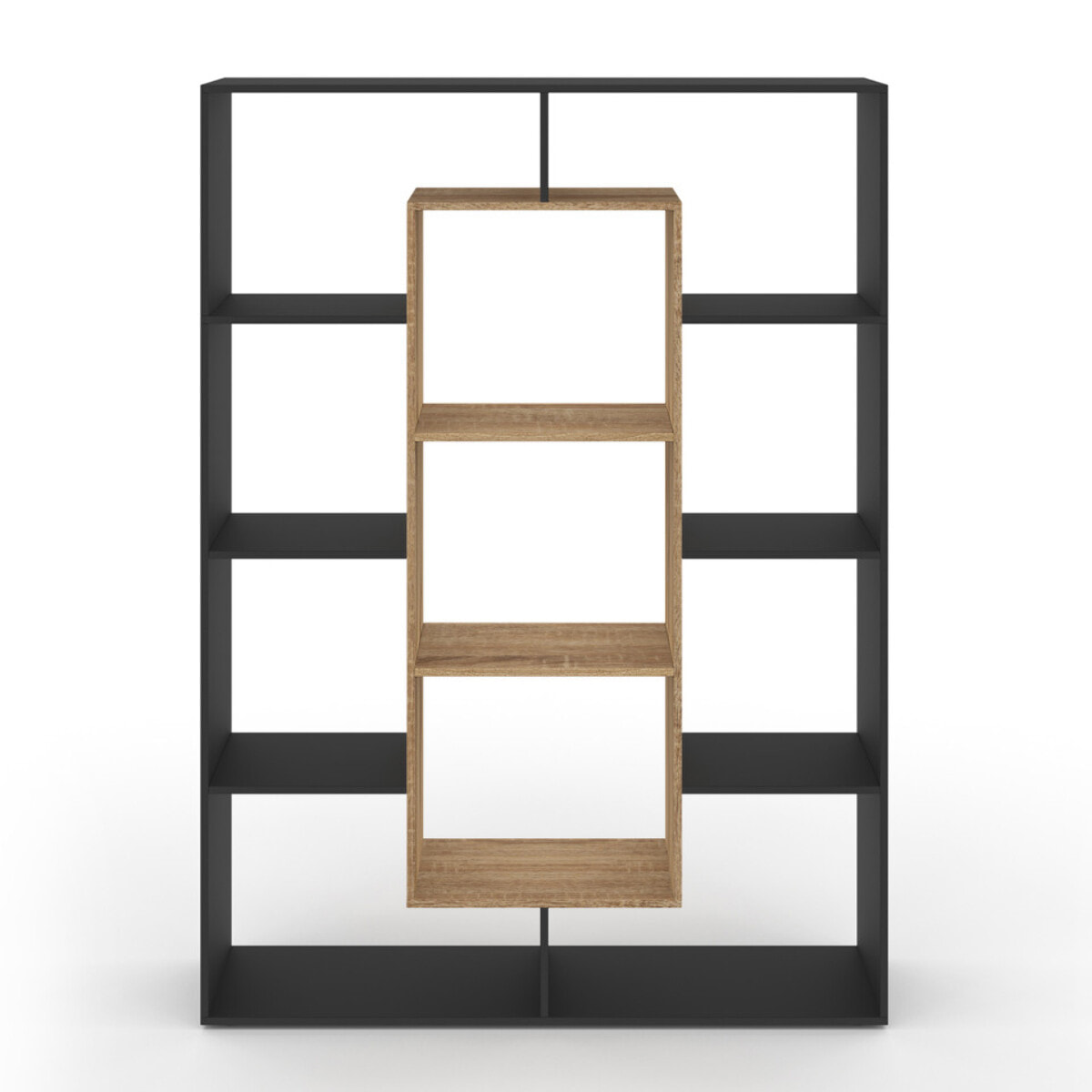 Etagère bibliothèque Paulette bois et noire