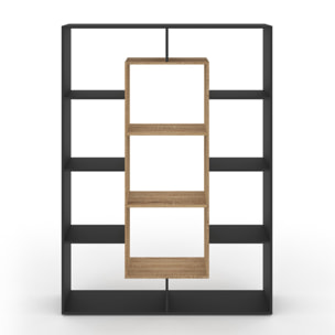 Etagère bibliothèque Paulette bois et noire