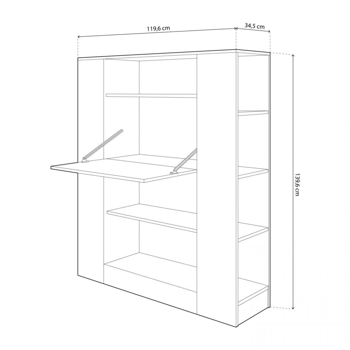 Estantería estudio Play Andersen Pino - Gris Grafito