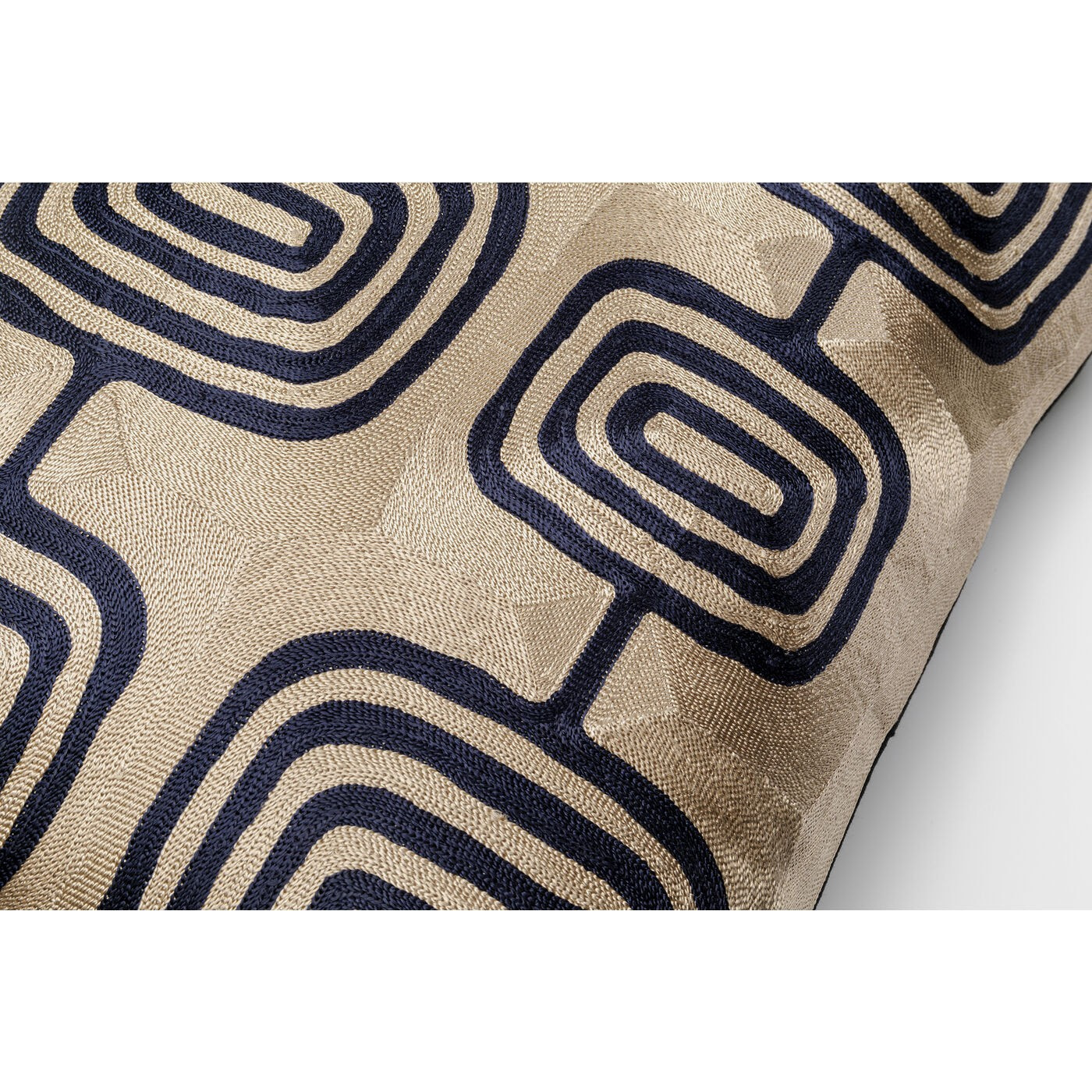 Coussin Catena Square taupe et noir Kare Design