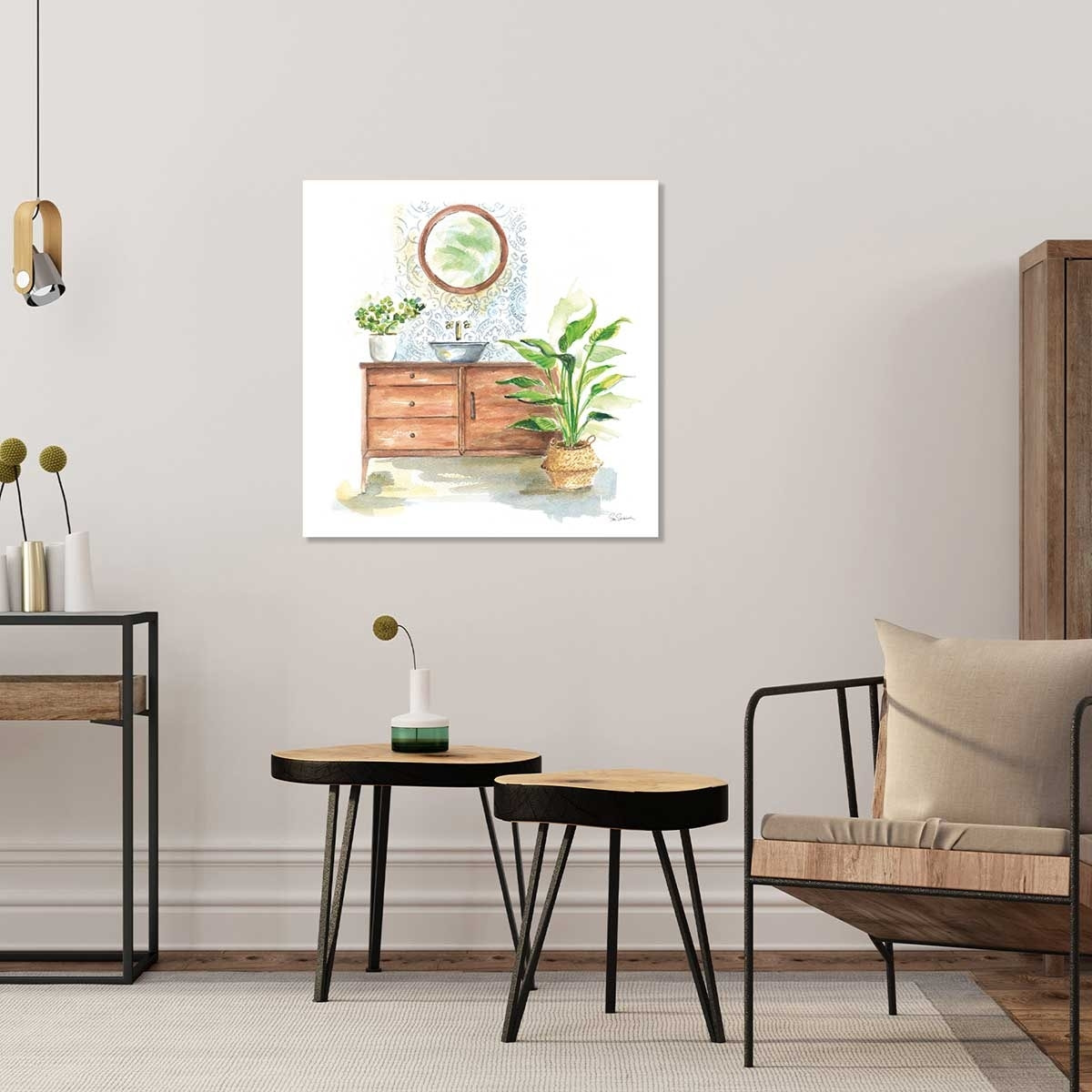 Tableau deco Greenery Bath Tableau plexiglas