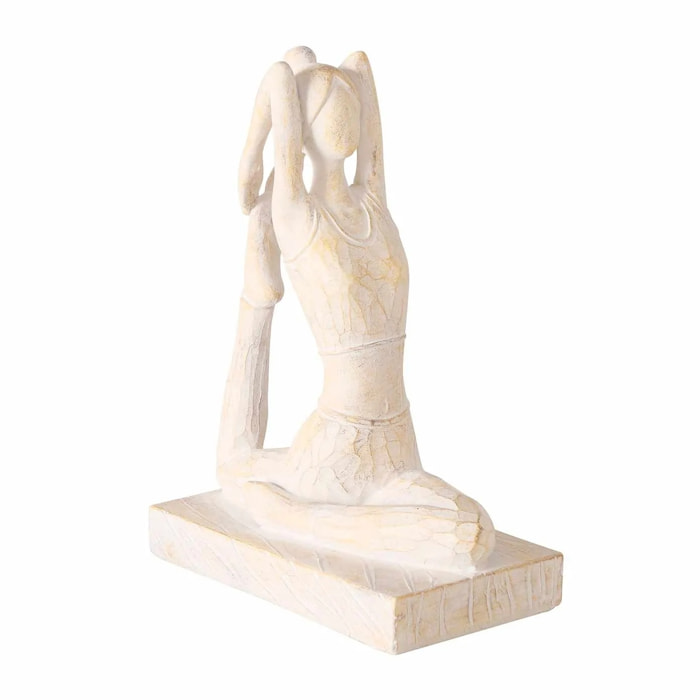 Statuette yoga jaipur blanche