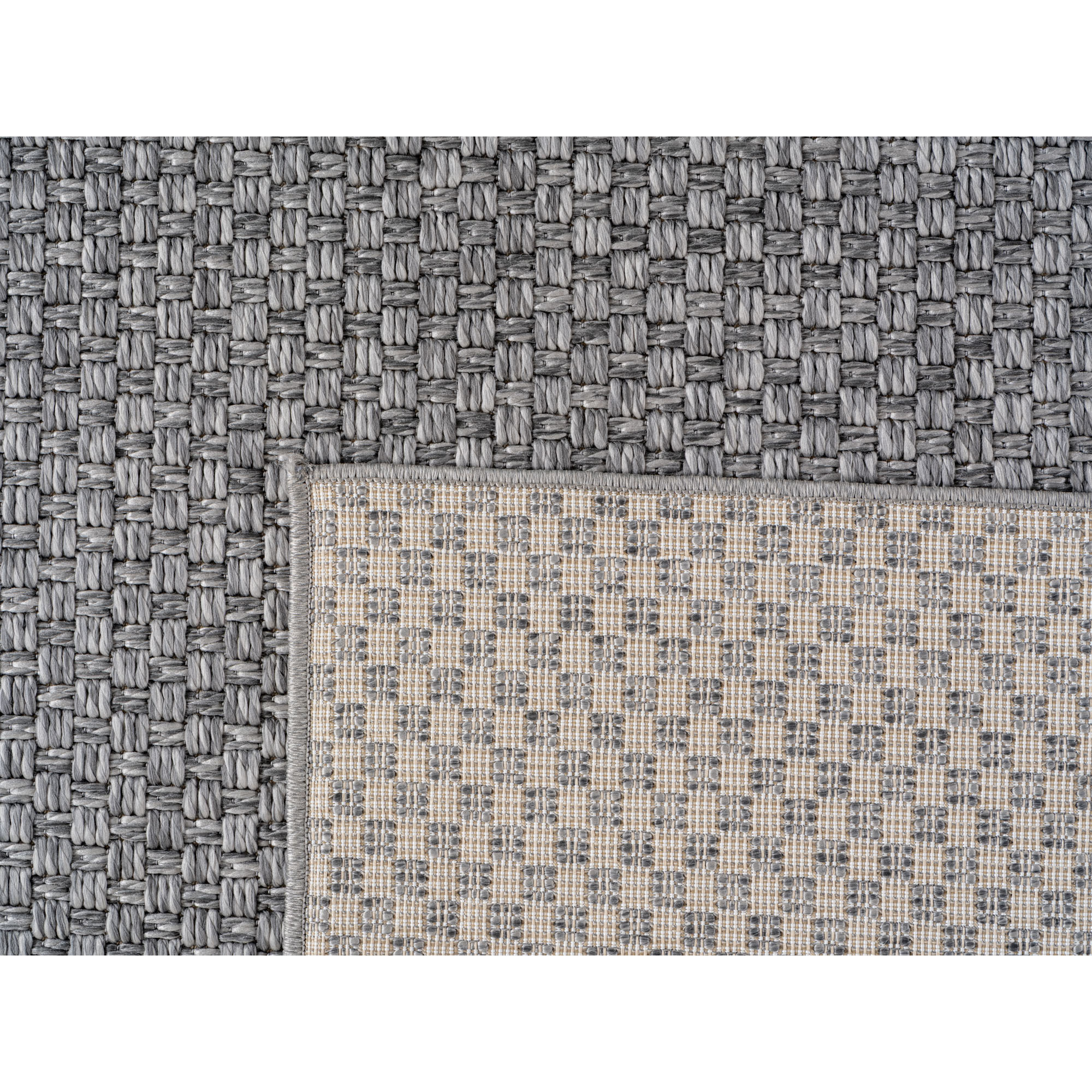 NEREA - Tapis intérieur/extérieur gris, design chic