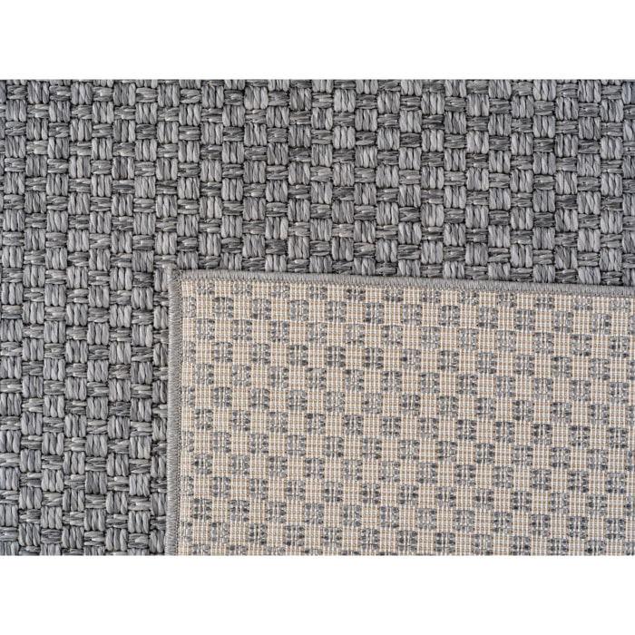 NEREA - Tapis intérieur/extérieur gris, design chic