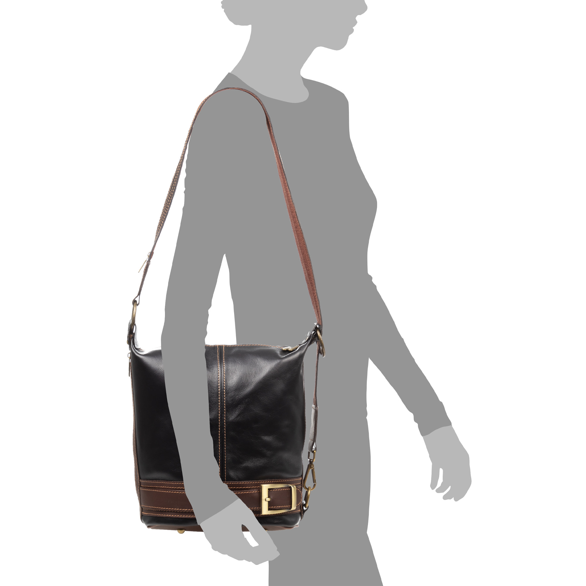 Borsa a spalla Alvito Donna. Vera pelle Sauvage.